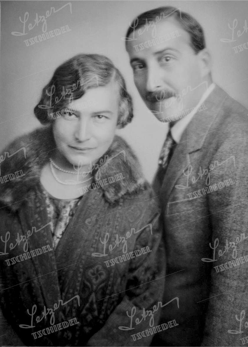 Stefan Zweig mit Ehefrau